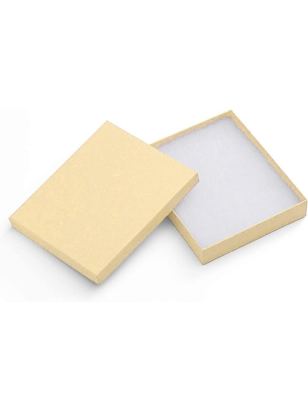 42PC Kraft Jewelry Gift Boxes with Lids, Cotton Filled, Brown 6x5x1 - Perfect